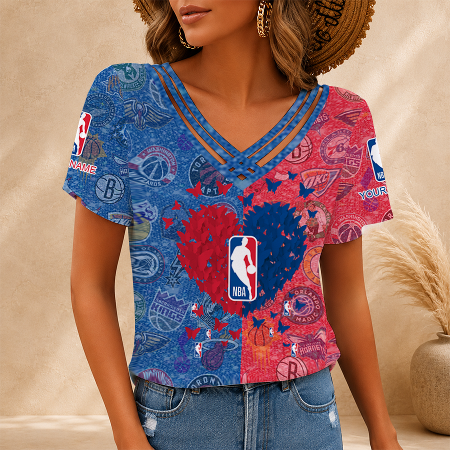 [HOT DEAL] NEW CUSTOMIZED NBA32 NBA ALL TEAMS V-NECK SHIRT