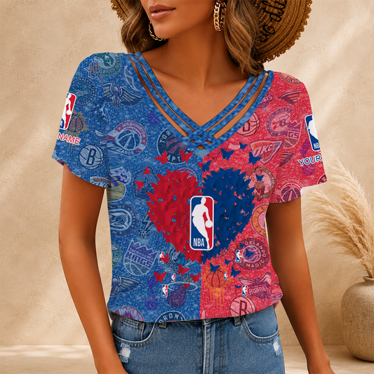 [HOT DEAL] NEW CUSTOMIZED NBA32 NBA ALL TEAMS V-NECK SHIRT