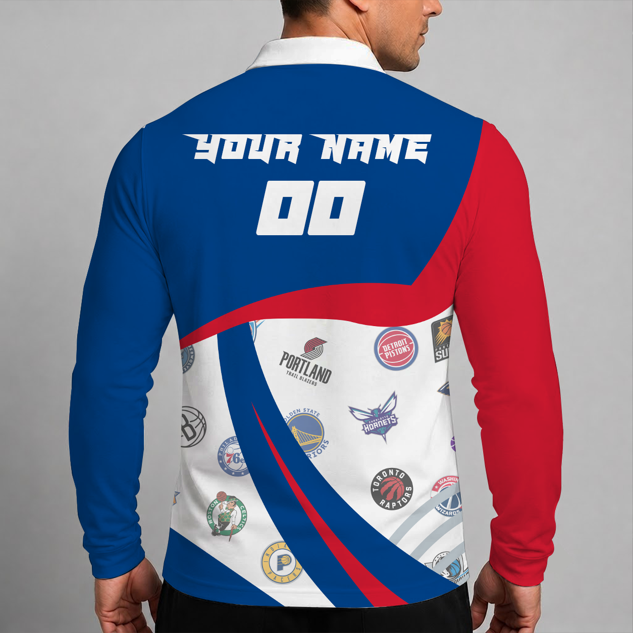 [HOT DEAL] NEW CUSTOMIZED NBA32 ALL TEAMS MEN LONG SLEEVE POLO