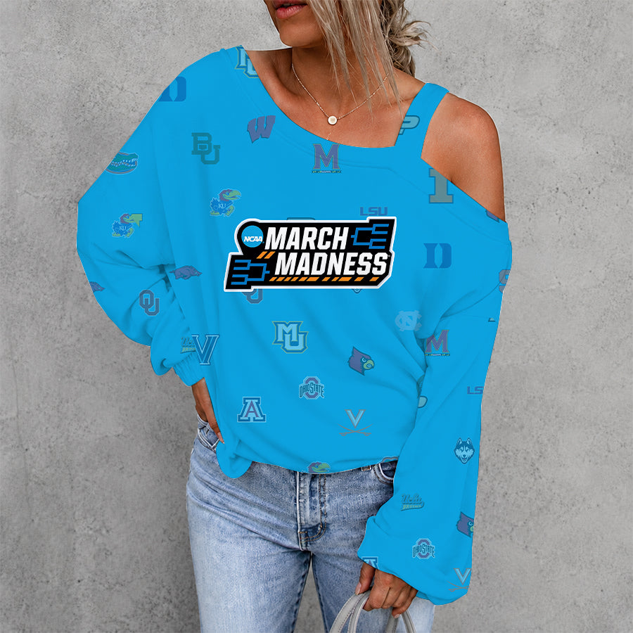 [FAN FAVORITE] NEW CUSTOMIZED NCAA MAM32 BKM ALL TEAMS DROP SHOULDER SWEATSHIRT