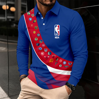 [HOT DEAL] NEW CUSTOMIZED NBA32 ALL TEAMS MEN LONG SLEEVE POLO