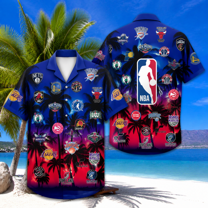 [HOT DEAL] NEW CUSTOMIZED NBA32 NBA ALL TEAMS UNISEX HAWAIIAN SHIRT & SHORTS SET