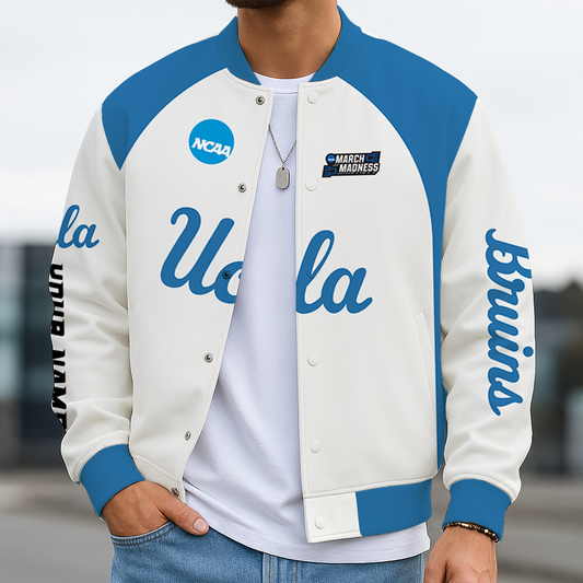 LIMITED DROP - NEW CUSTOMIZED | NCAA MAM04 UCB UCLA BRUINS BASEBALL JACKET, SATIN VARSITY JACKET