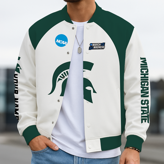 LIMITED DROP - NEW CUSTOMIZED | NCAA MAM07 MSS MS SPARTANS BASEBALL JACKET, SATIN VARSITY JACKET