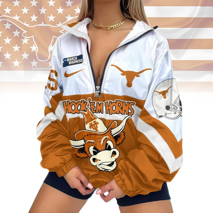 LIMITED EDITION - NEW CUSTOMIZED MAM NCAA08 TXL TX LONGHORNS V-NECK ZIPPER SWEATSHIRT JACKET