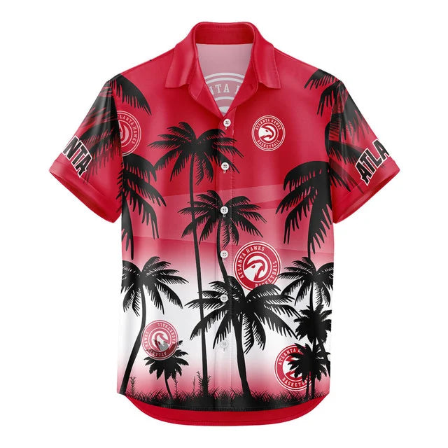 [HOT DEAL] NEW CUSTOMIZED NBA17 AHA ATLANTA HAWKS UNISEX HAWAIIAN SHIRT & SHORTS SET