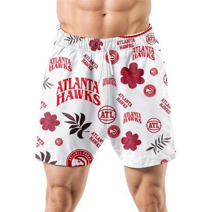 [HOT DEAL] NEW CUSTOMIZED NBA17 AHA ATLANTA HAWKS UNISEX HAWAIIAN SHIRT & SHORTS SET