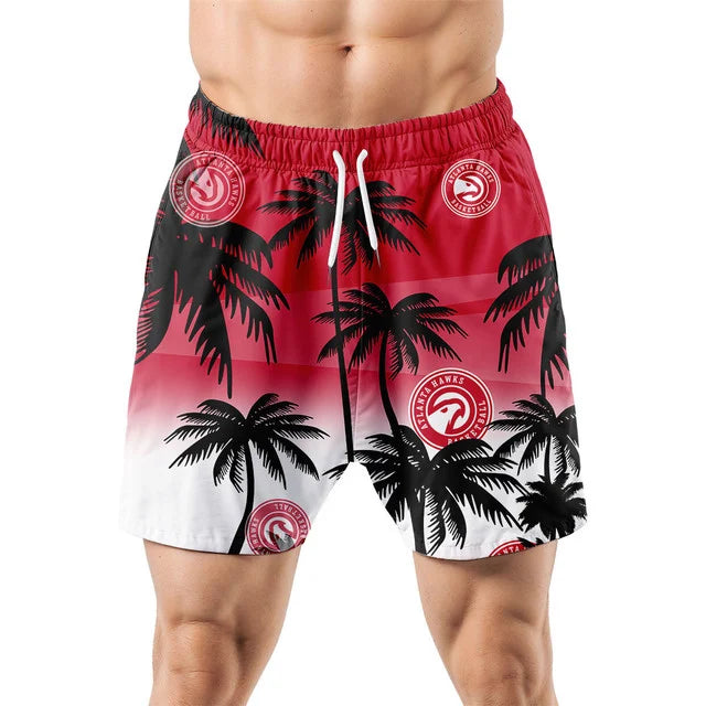 [HOT DEAL] NEW CUSTOMIZED NBA17 AHA ATLANTA HAWKS UNISEX HAWAIIAN SHIRT & SHORTS SET