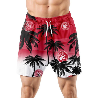 [HOT DEAL] NEW CUSTOMIZED NBA17 AHA ATLANTA HAWKS UNISEX HAWAIIAN SHIRT & SHORTS SET