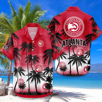 [HOT DEAL] NEW CUSTOMIZED NBA17 AHA ATLANTA HAWKS UNISEX HAWAIIAN SHIRT & SHORTS SET