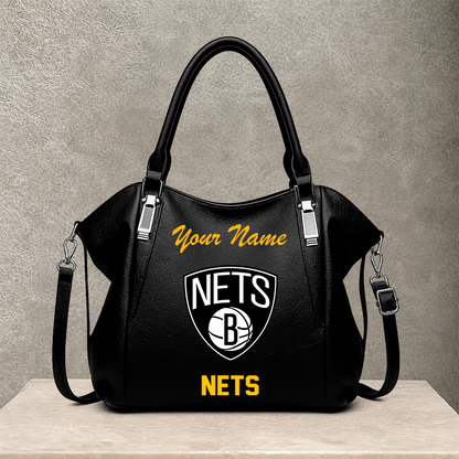 [HOT DEAL] NEW CUSTOMIZED NBA25 BNE BROOKLYN NETS SHOULDER HANDBAG