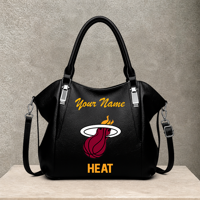 [HOT DEAL] NEW CUSTOMIZED NBA20 MHE MIAMI HEAT SHOULDER HANDBAG