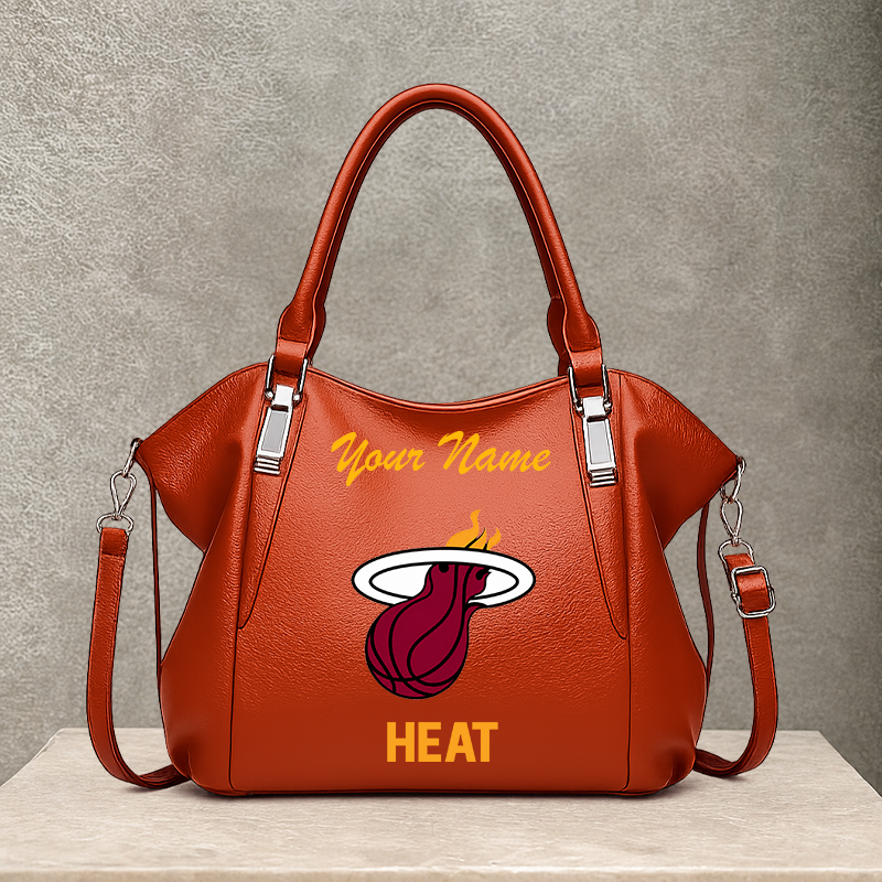 [HOT DEAL] NEW CUSTOMIZED NBA20 MHE MIAMI HEAT SHOULDER HANDBAG