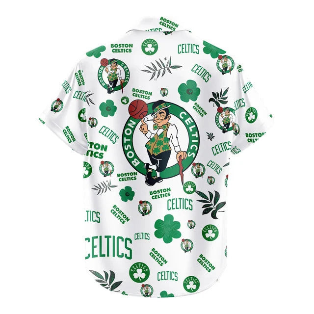 [HOT DEAL] NEW CUSTOMIZED NBA03 BCE BOSTON CELTICS UNISEX HAWAIIAN SHIRT & SHORTS SET
