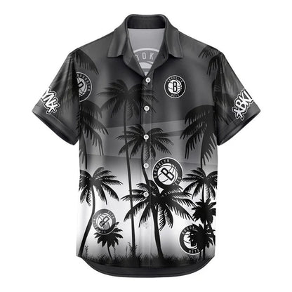 [HOT DEAL] NEW CUSTOMIZED NBA25 BNE BROOKLYN NETS UNISEX HAWAIIAN SHIRT & SHORTS SET