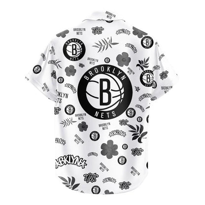 [HOT DEAL] NEW CUSTOMIZED NBA25 BNE BROOKLYN NETS UNISEX HAWAIIAN SHIRT & SHORTS SET
