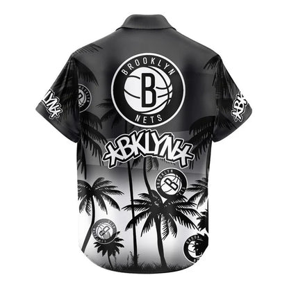 [HOT DEAL] NEW CUSTOMIZED NBA25 BNE BROOKLYN NETS UNISEX HAWAIIAN SHIRT & SHORTS SET