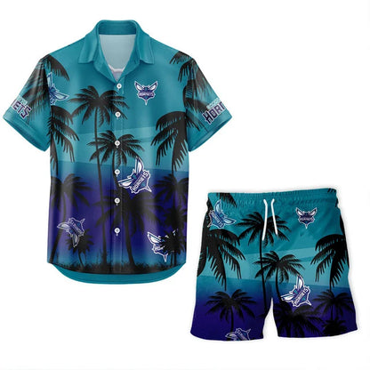[HOT DEAL] NEW CUSTOMIZED NBA27 CHO CHARLOTTE HORNETS UNISEX HAWAIIAN SHIRT & SHORTS SET