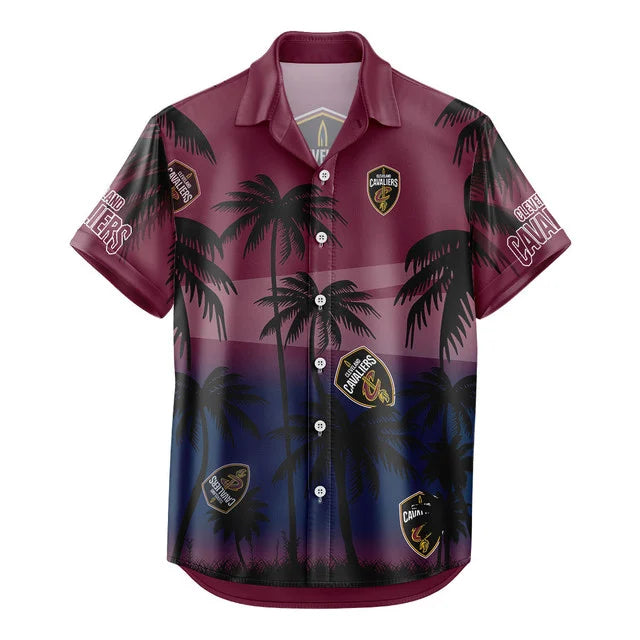 [HOT DEAL] NEW CUSTOMIZED NBA02 CCA CLEVELAND CAVALIERS UNISEX HAWAIIAN SHIRT & SHORTS SET