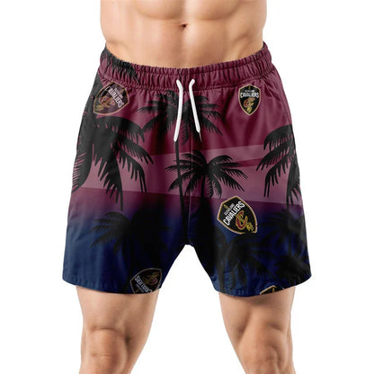 [HOT DEAL] NEW CUSTOMIZED NBA02 CCA CLEVELAND CAVALIERS UNISEX HAWAIIAN SHIRT & SHORTS SET