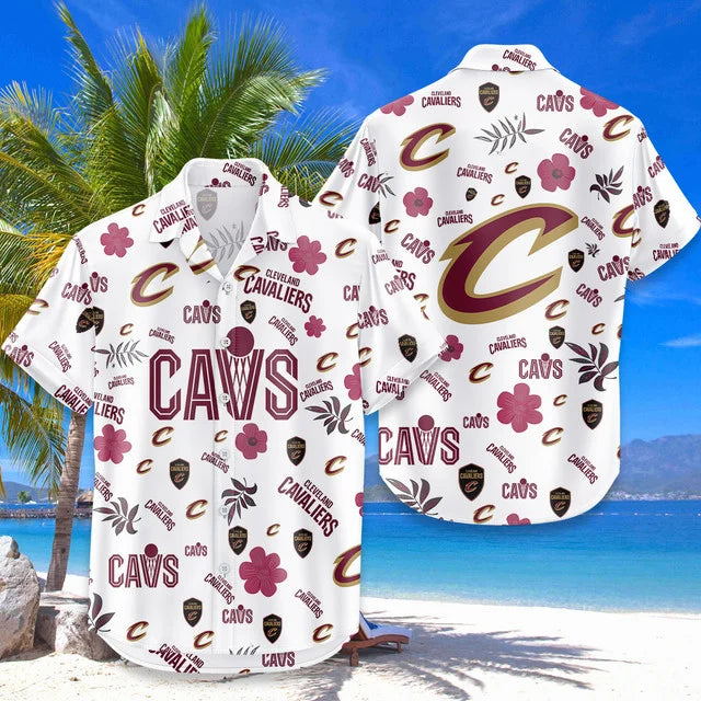 [HOT DEAL] NEW CUSTOMIZED NBA02 CCA CLEVELAND CAVALIERS UNISEX HAWAIIAN SHIRT & SHORTS SET