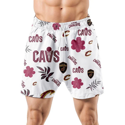 [HOT DEAL] NEW CUSTOMIZED NBA02 CCA CLEVELAND CAVALIERS UNISEX HAWAIIAN SHIRT & SHORTS SET
