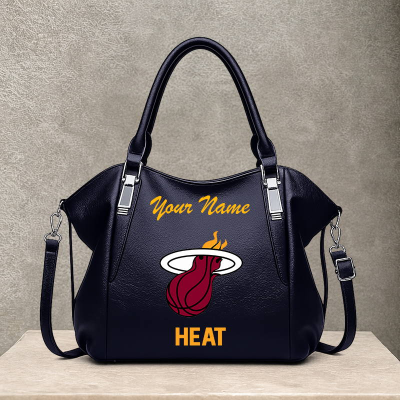 [HOT DEAL] NEW CUSTOMIZED NBA20 MHE MIAMI HEAT SHOULDER HANDBAG