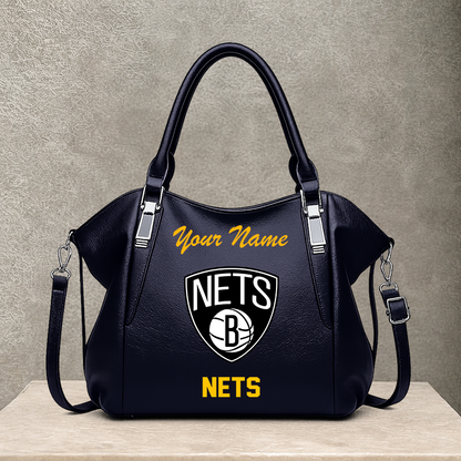 [HOT DEAL] NEW CUSTOMIZED NBA25 BNE BROOKLYN NETS SHOULDER HANDBAG