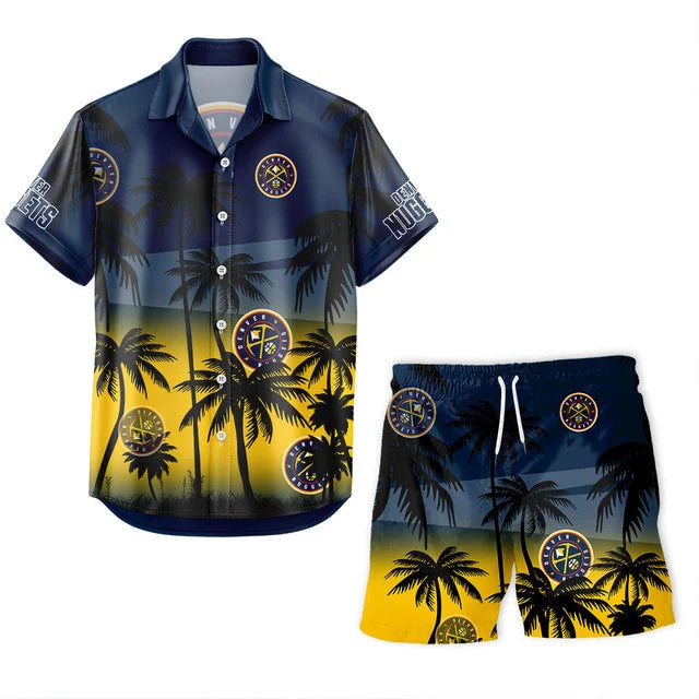 [HOT DEAL] NEW CUSTOMIZED NBA08 DNU DENVER NUGGETS UNISEX HAWAIIAN SHIRT & SHORTS SET
