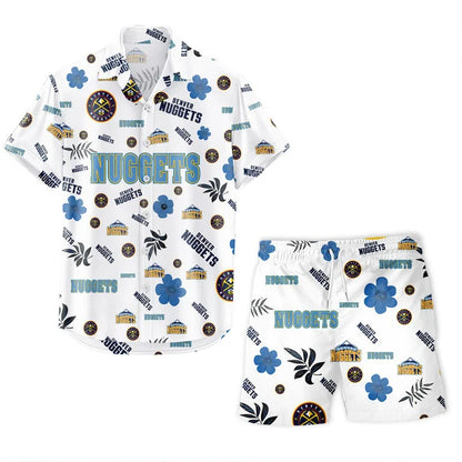 [HOT DEAL] NEW CUSTOMIZED NBA08 DNU DENVER NUGGETS UNISEX HAWAIIAN SHIRT & SHORTS SET