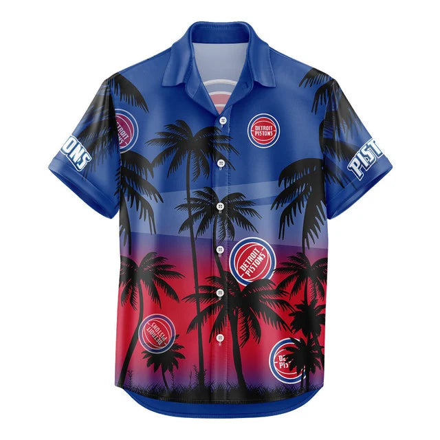[HOT DEAL] NEW CUSTOMIZED NBA14 DPI DETROIT PISTONS UNISEX HAWAIIAN SHIRT & SHORTS SET