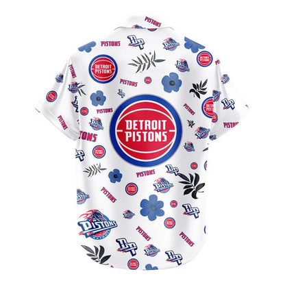 [HOT DEAL] NEW CUSTOMIZED NBA14 DPI DETROIT PISTONS UNISEX HAWAIIAN SHIRT & SHORTS SET