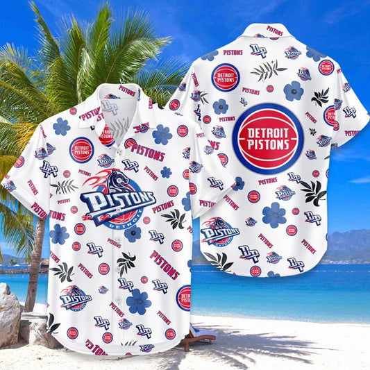 [HOT DEAL] NEW CUSTOMIZED NBA14 DPI DETROIT PISTONS UNISEX HAWAIIAN SHIRT & SHORTS SET
