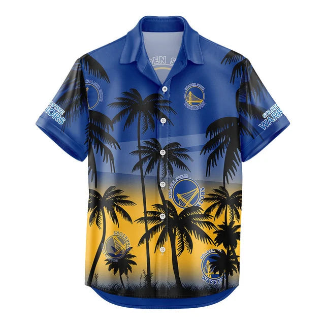 [HOT DEAL] NEW CUSTOMIZED NBA12 GSW GOLDEN STATE WARRIORS UNISEX HAWAIIAN SHIRT & SHORTS SET