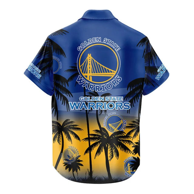 [HOT DEAL] NEW CUSTOMIZED NBA12 GSW GOLDEN STATE WARRIORS UNISEX HAWAIIAN SHIRT & SHORTS SET