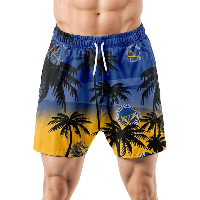 [HOT DEAL] NEW CUSTOMIZED NBA12 GSW GOLDEN STATE WARRIORS UNISEX HAWAIIAN SHIRT & SHORTS SET