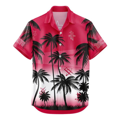 [HOT DEAL] NEW CUSTOMIZED NBA07 HRO HOUSTON ROCKETS UNISEX HAWAIIAN SHIRT & SHORTS SET