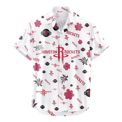 [HOT DEAL] NEW CUSTOMIZED NBA07 HRO HOUSTON ROCKETS UNISEX HAWAIIAN SHIRT & SHORTS SET