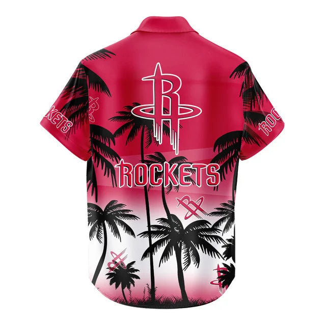 [HOT DEAL] NEW CUSTOMIZED NBA07 HRO HOUSTON ROCKETS UNISEX HAWAIIAN SHIRT & SHORTS SET