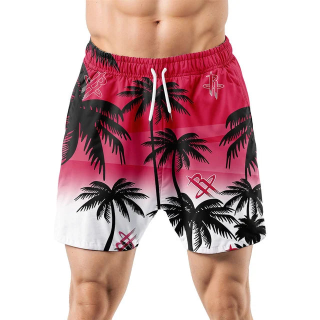 [HOT DEAL] NEW CUSTOMIZED NBA07 HRO HOUSTON ROCKETS UNISEX HAWAIIAN SHIRT & SHORTS SET