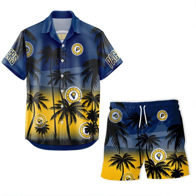 [HOT DEAL] NEW CUSTOMIZED NBA06 IPA INDIANA PACERS UNISEX HAWAIIAN SHIRT & SHORTS SET