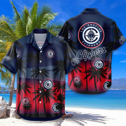 [HOT DEAL] NEW CUSTOMIZED NBA10 LCL LOS ANGELES CLIPPERS UNISEX HAWAIIAN SHIRT & SHORTS SET