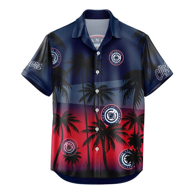 [HOT DEAL] NEW CUSTOMIZED NBA10 LCL LOS ANGELES CLIPPERS UNISEX HAWAIIAN SHIRT & SHORTS SET