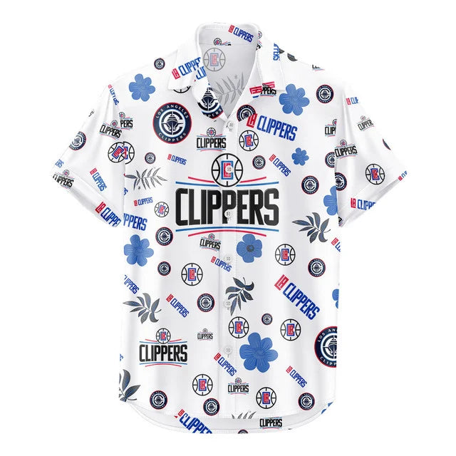 [HOT DEAL] NEW CUSTOMIZED NBA10 LCL LOS ANGELES CLIPPERS UNISEX HAWAIIAN SHIRT & SHORTS SET