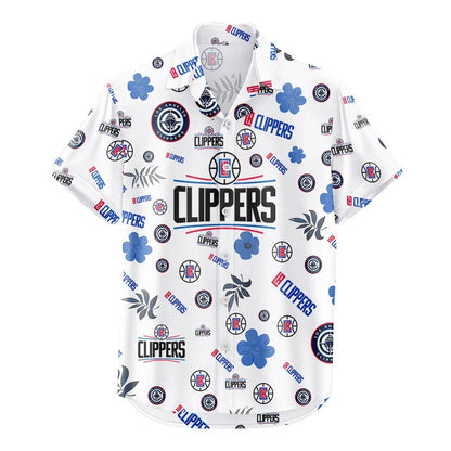 [HOT DEAL] NEW CUSTOMIZED NBA10 LCL LOS ANGELES CLIPPERS UNISEX HAWAIIAN SHIRT & SHORTS SET