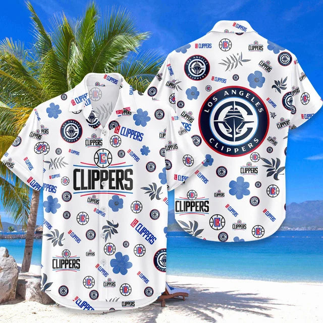 [HOT DEAL] NEW CUSTOMIZED NBA10 LCL LOS ANGELES CLIPPERS UNISEX HAWAIIAN SHIRT & SHORTS SET
