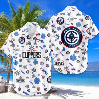 [HOT DEAL] NEW CUSTOMIZED NBA10 LCL LOS ANGELES CLIPPERS UNISEX HAWAIIAN SHIRT & SHORTS SET