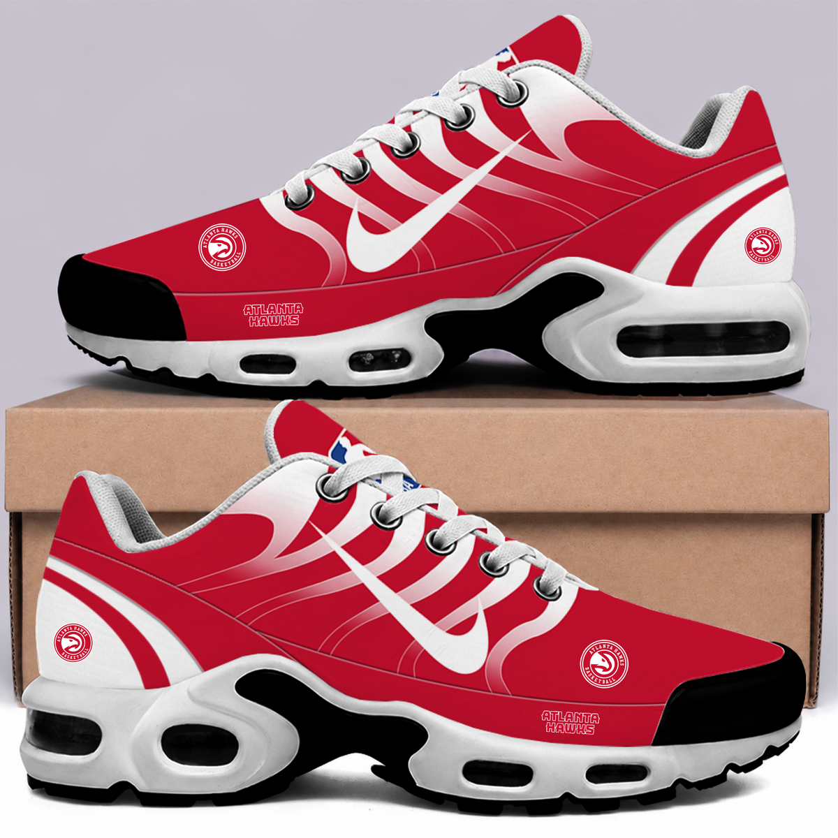 [HOT DEAL] NEW CUSTOMIZED NBA17 AHA ATLANTA HAWKS AIR MAX PLUS SNEAKERS