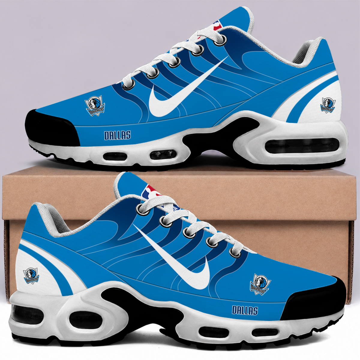 [HOT DEAL] NEW CUSTOMIZED NBA18 DMA DALLAS MAVERICKS AIR MAX PLUS SNEAKERS