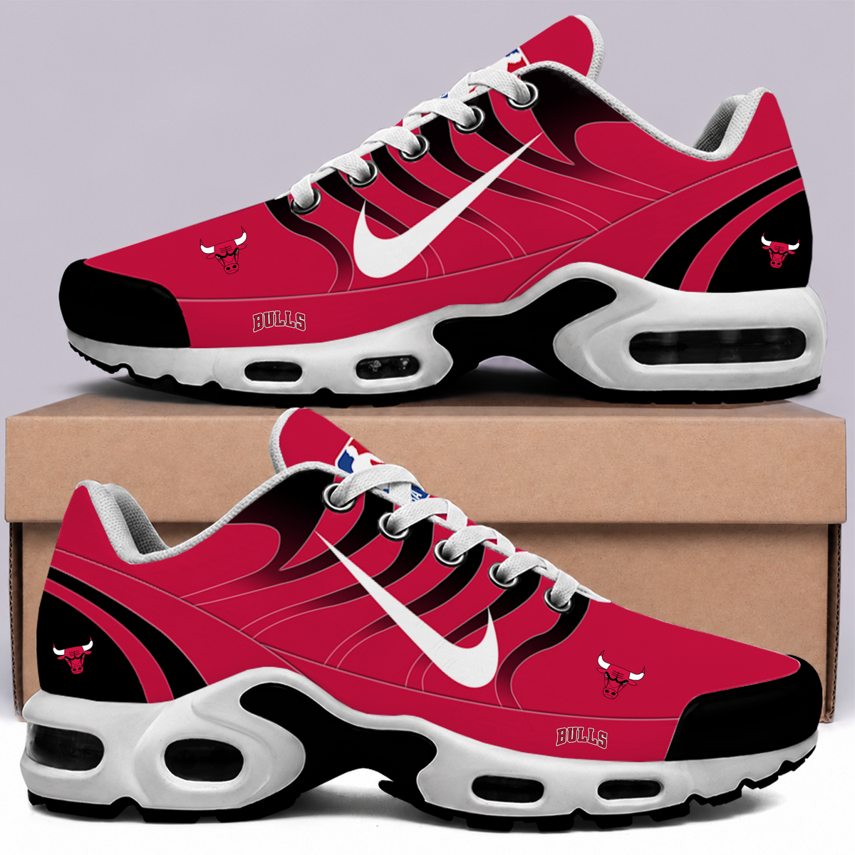 [HOT DEAL] NEW CUSTOMIZED NBA19 CBU CHICAGO BULLS AIR MAX PLUS SNEAKERS